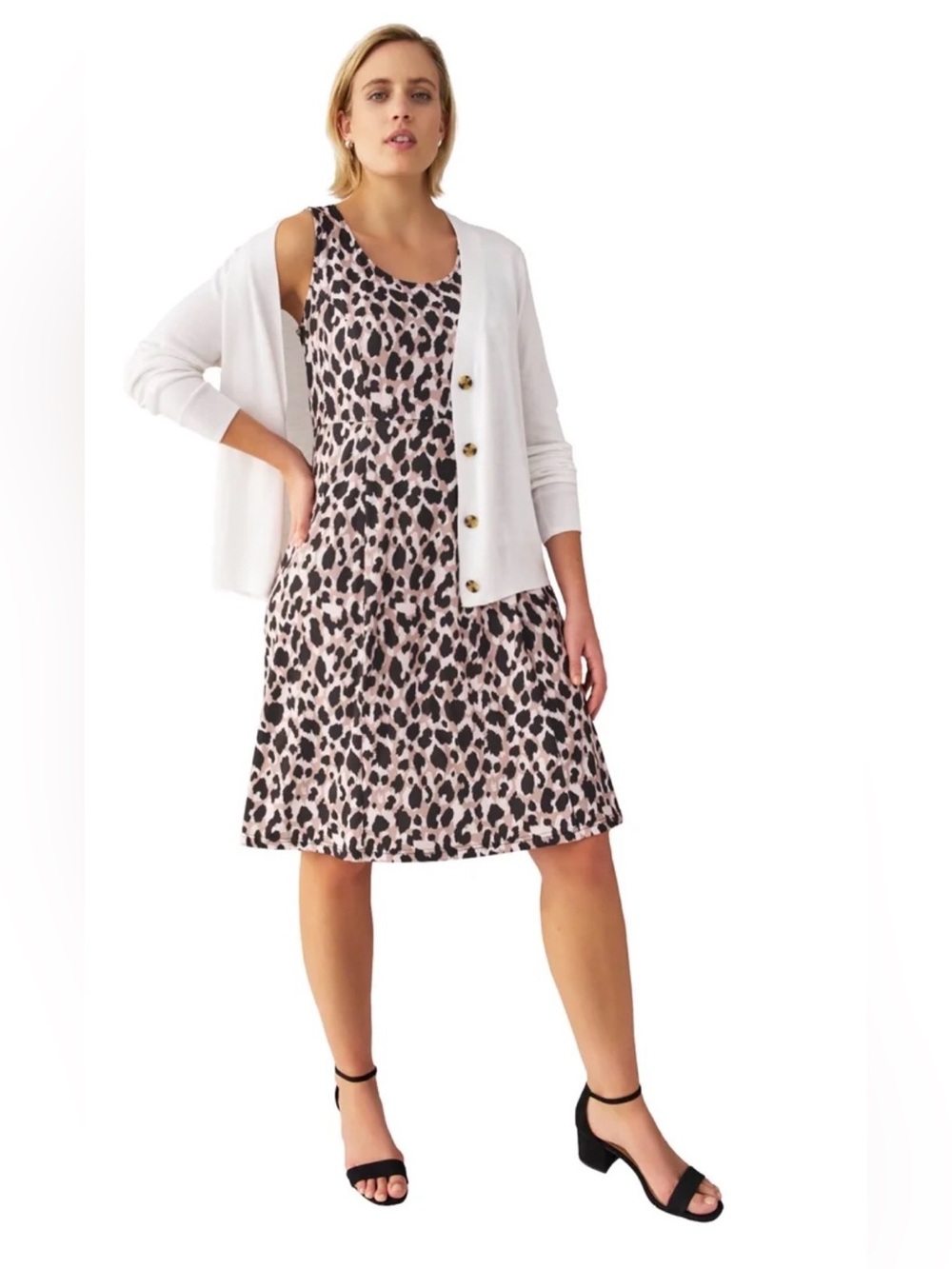 Ellos leopard print dress in size 1X - brand new with tag